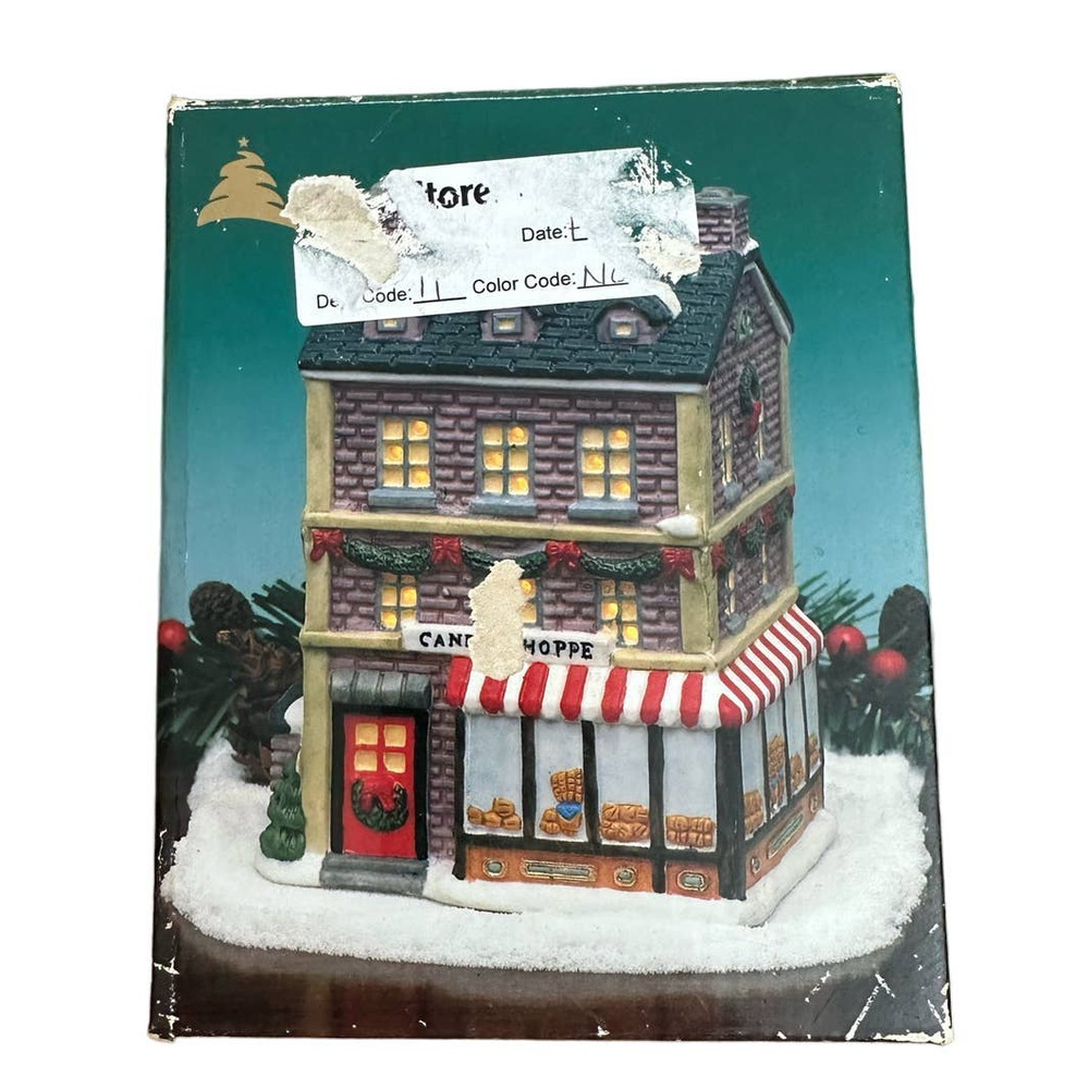 Trim a home light up Christmas Candy Shoppe Village building 1996 - Picture 4 of 9